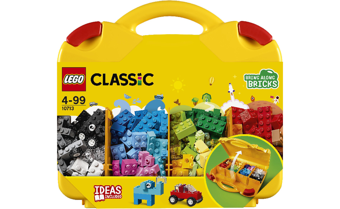 Оригінальний жовтий чемоданчик ЛЕГО 10713 стане відмінним доповненням до вашої колекції конструктора або прекрасним набором для знайомства дитини з чарівним світом LEGO