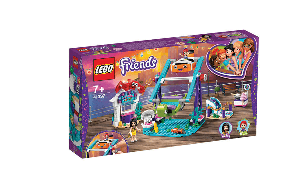Нехай ваша дитина отримає задоволення від гри з LEGO Friends 41337 «Підводна петля». Набір з каруселлю, касою, яткою солодкої вати, драбинки для зручної посадки в крісло. 