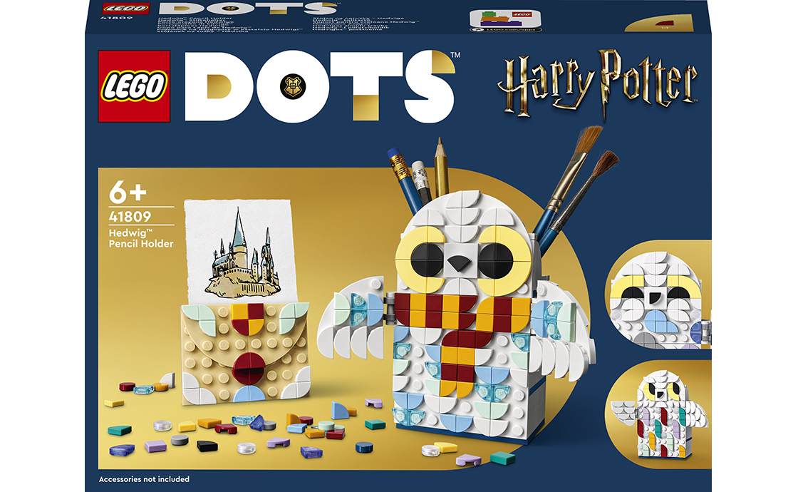 Всім фанам Гаррі Поттера віком понад 6 років присвячується новий творчий набір LEGO DOTS Гедвіґа. Підставка для олівців (41809).