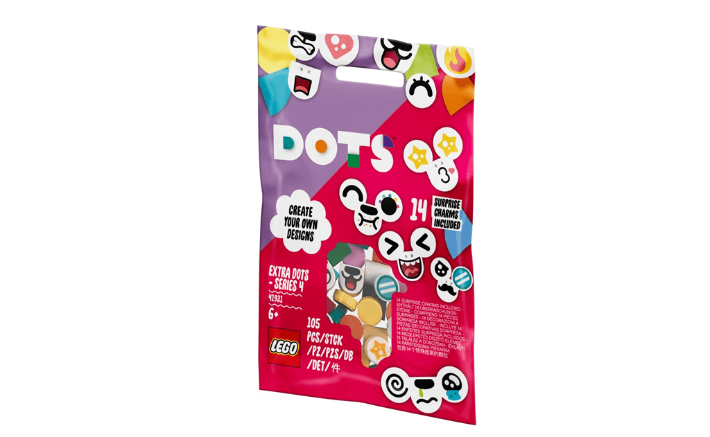 Конструктор LEGO Dots Додаткові елементи Випуск 4 — чудовий подарунок для любителів створювати декор своїми руками.