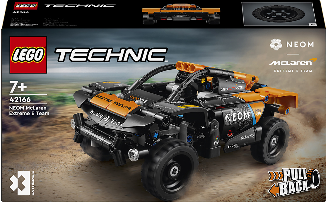 Незвичайний гоночний автомобіль для домашніх змагань допомагає отримати набір LEGO ``Автомобіль для перегонів NEOM McLaren Extreme E``. А за допомогою доданих функцій, він не лише має унікальний вигляд, а й додає веселощів у гру.
