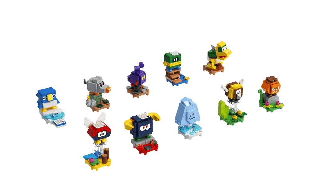 У кожному наборі є персонаж для веселих випробувань з Маріо LEGO® або Луїджі LEGO® (не входять до набору) у всесвіті LEGO® Super Mario™
