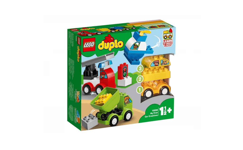 Малюкам дошкільного віку сподобається збирати і розбирати яскраві моделі з набору «Мої перші машинки» LEGO® DUPLO®. 