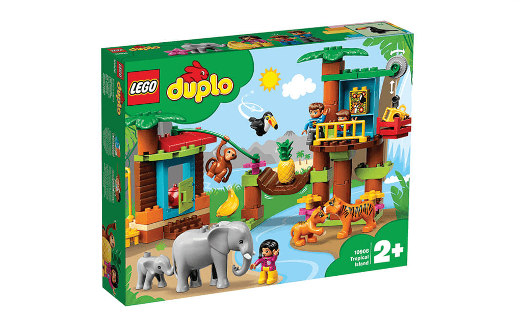 Відправляйтеся в подорож з LEGO® DUPLO 10906 «Тропічний острів», де ви зможете грати і досліджувати світ диких тварин, забавні особливості пригод в джунглях!