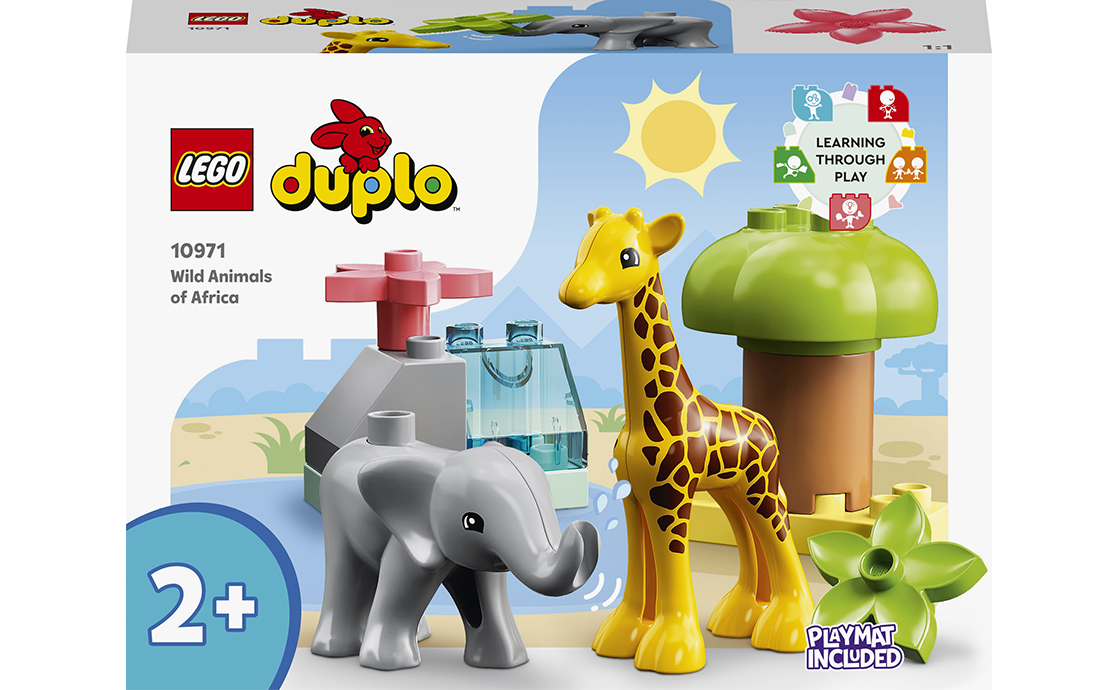 З новим ігровим набором LEGO DUPLO Дикі тварини Африки (10971) малюку віком від 2 років відкриється цілий світ творчих ігор та важливі етапи розвитку.
