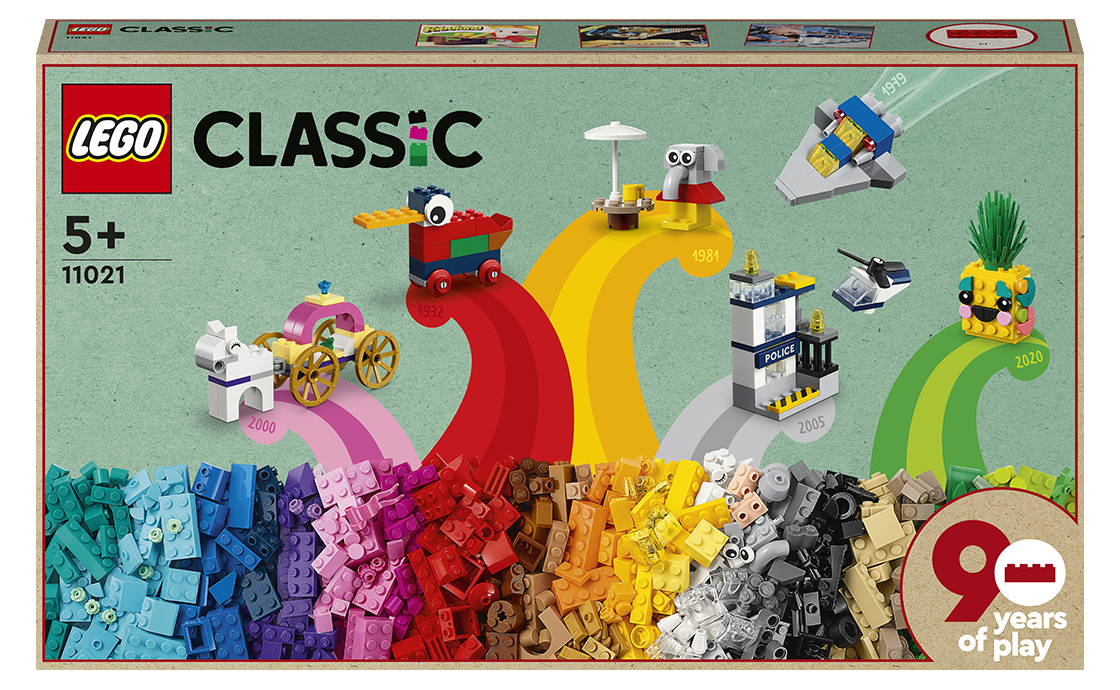 Компанія LEGO святкує 90 років ігрового навчання. На честь цього свята було випущено ювілейний ігровий набір LEGO Classic 90 років гри (11021). 
