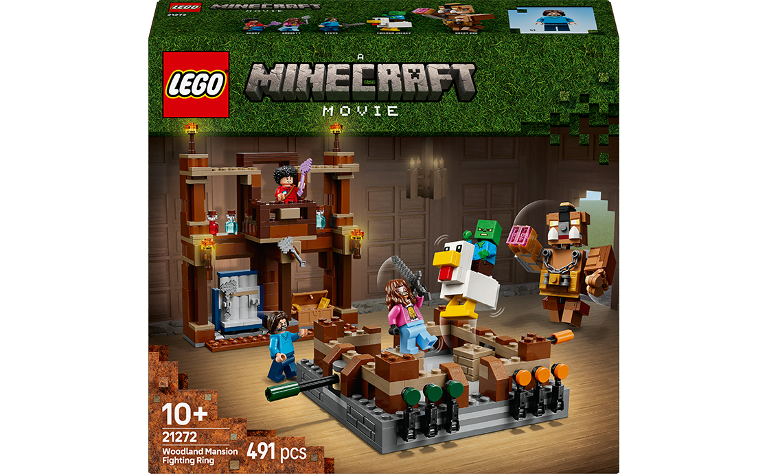 Набір LEGO “Бійцівський ринг у лісовому маєтку” - це сцена напруженого поєдинку. Усередині особняка захована арена, де найсильніші бійці борються за славу. Тут немає місця слабкості - учасники виходять на ринг, а глядачі спостерігають з балкона. Але не всі суперники чесні - серед них небезпечні моби, здатні зруйнувати навіть продумані стратегії.