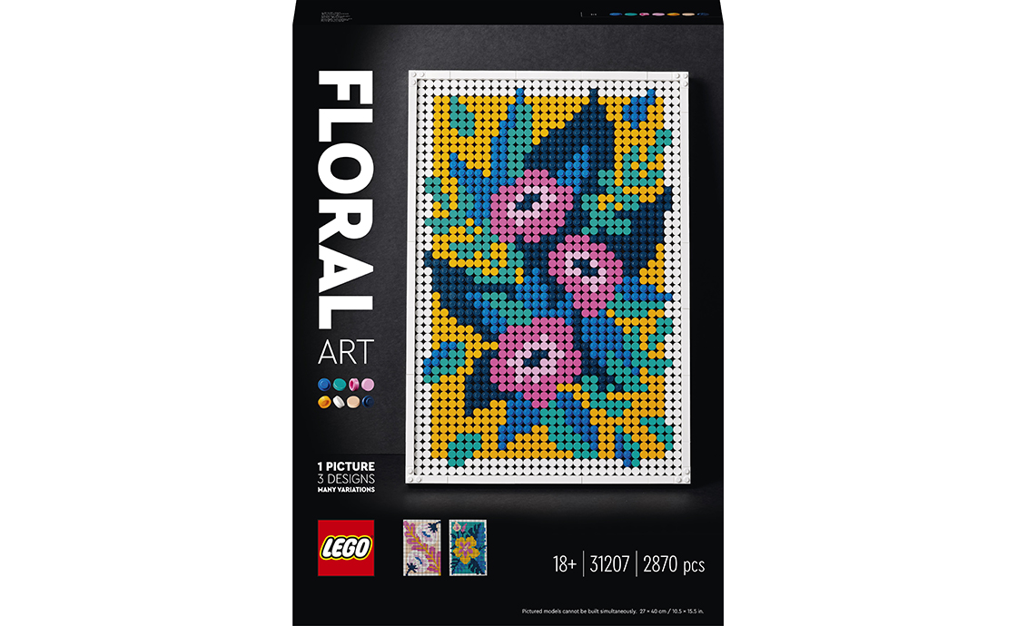 Розкрийте вашу любов до мистецтва разом із новим набором LEGO Art Floral Квіткове Мистецтво (31207). Створюйте оригінальну картину з елементів ЛЕГО та прикрашайте будинок своїм творінням. LEGO Art – це мистецтво, яке додасть радості у ваше повсякденне життя. Набори творчої серії призначені для дорослих.