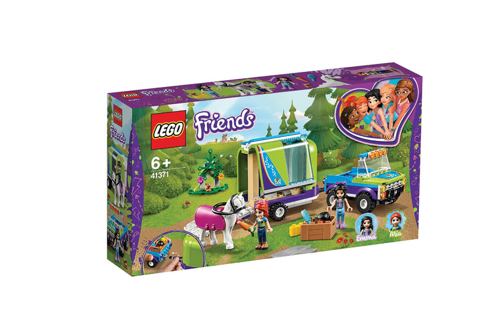 Час пікніків і поїздок на природу, насолодіться свіжим лісовим повітрям верхи на коні з ігровим конструктором LEGO Friends 41371 «Трейлер для коней Мії». 