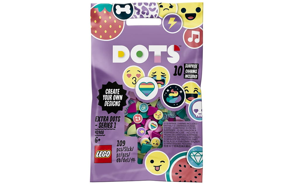 Хочеш на браслеті викласти креативні зображення? - Конструктор LEGO Dots S1 Додаткові елементи сюрприз (41908) допоможе тобі в цьому.