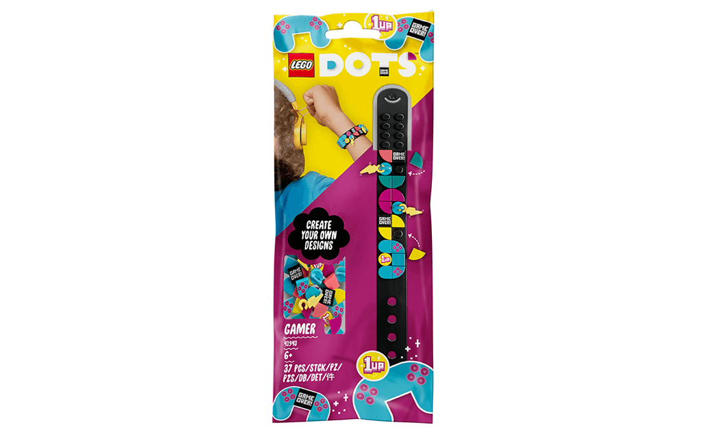 Розширюйте свої смакові уподобання у сфері модних аксесуарів з набором LEGO DOTS Браслет з шармами «Геймер» (41943). Ви любите відеоігри та вам вже є 6 років? Тоді новинка від ЛЕГО Дотс вас зацікавить.