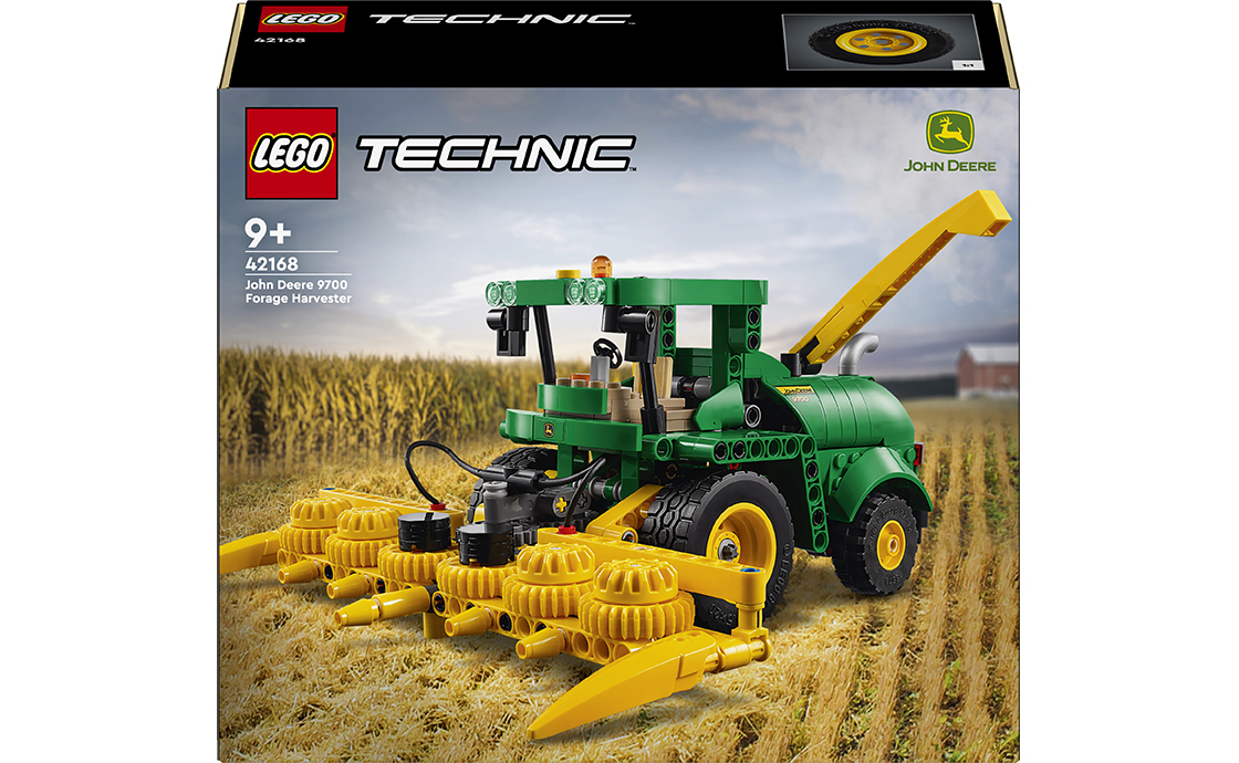 Дорослим або дітям, які люблять сільськогосподарську техніку, варто звернути увагу на набір LEGO ``Кормозбиральний комбайн John Deere 9700``, що представляє зменшену копію відомого комбайна.