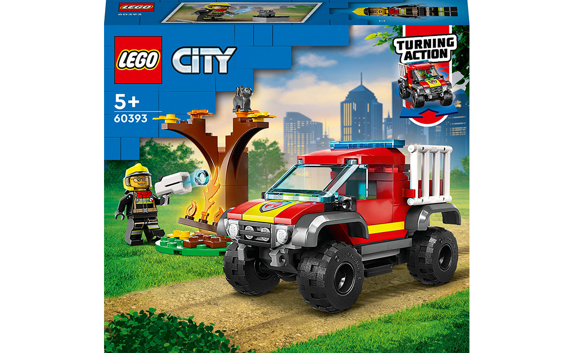 Захоплюючий набір LEGO City Пожежно-рятувальний позашляховик (60393) для юних фанатів динамічних ігор.
