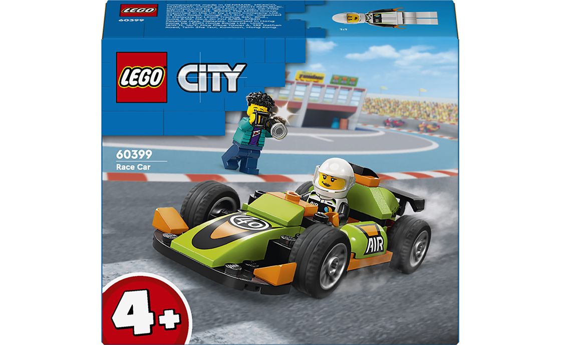 Засвітіть світлофор уяви вашого маленького гонщика з цим зеленим автомобілем для перегонів від LEGO City.