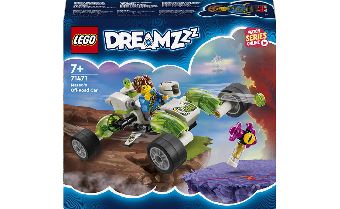 Ласкаво просимо до захоплюючого світу LEGO DREAMZzz з позашляховиком Матео (71471)! Цей дивовижний ігровий набір, заснований на захоплюючому телешоу, запрошує дітей віком від 7 років і старших у дивовижну пригоду. Зберіть свій власний позашляховик і вирушайте на пошуки чарівного пісочного годинника.