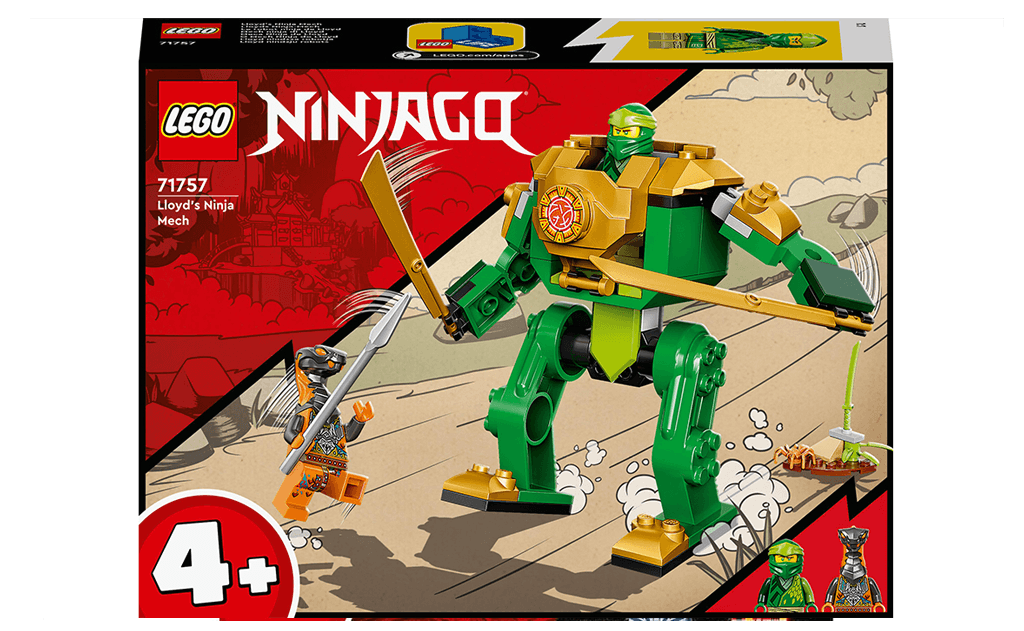Ллойд Гармадон повертається ще сильніший, ніж був, та ще й із власним роботом у наборі LEGO “Робокостюм ніндзя Ллойда”. Приєднуйтесь до нього і дайте відсіч новому Удаву-руйнівнику, щоб урятувати ціле Ніндзяго-сіті.